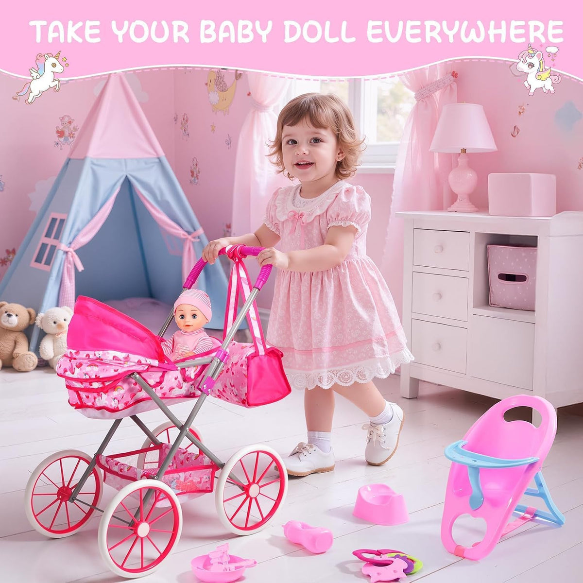 DRAMATION Baby Doll Stroller Set - image 3
