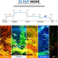 SEAOURA 24/7 LED Aquarium Light for 12-18 Inch Fish Tank Plant - for 30-36 inch tank - image 3