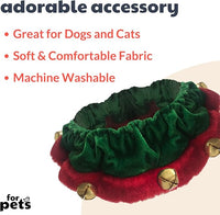 Huxley & Kent Ruff Pet Scrunchy | Elf (Extra-Large) | Festive Christmas/Holiday Neckwear for Dogs/Cats | Fun Stretchable Costume Accessory | Soft Collar with Bells