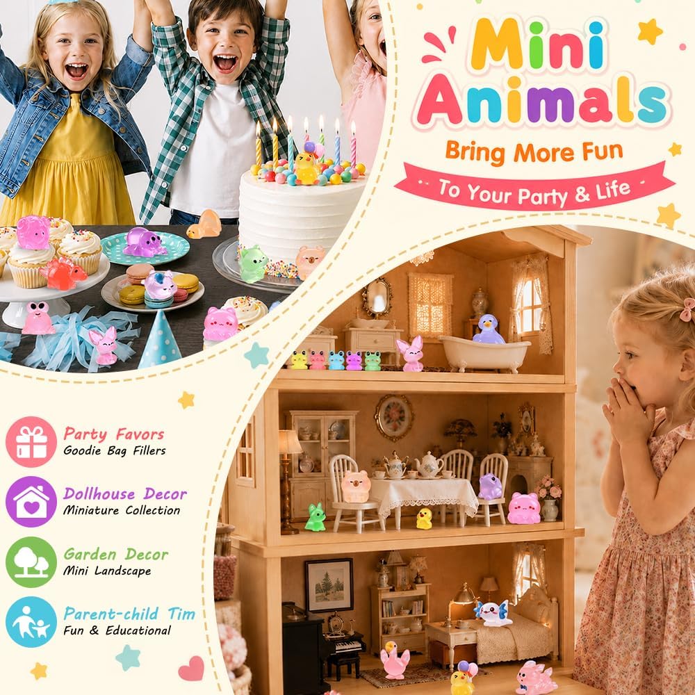 DIYDEC 60PCS Luminous Mini Resin Animals 60 Styles Miniatures Glow - 85PCS Luminous Mini figures - image 4