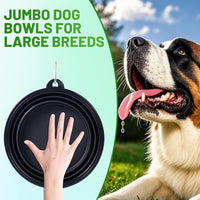 Dog Bowl Pet Collapsible Bowls - Jumbo / Black+Black - image 2