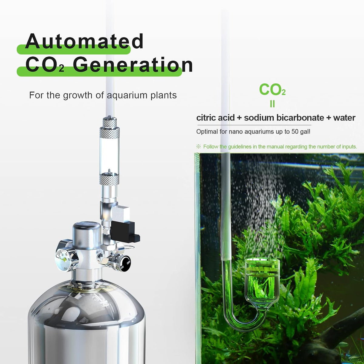 Fzone 2.5 L Aquarium CO2 System Generator Kit for Aquarium Plants - 2.5L - image 2