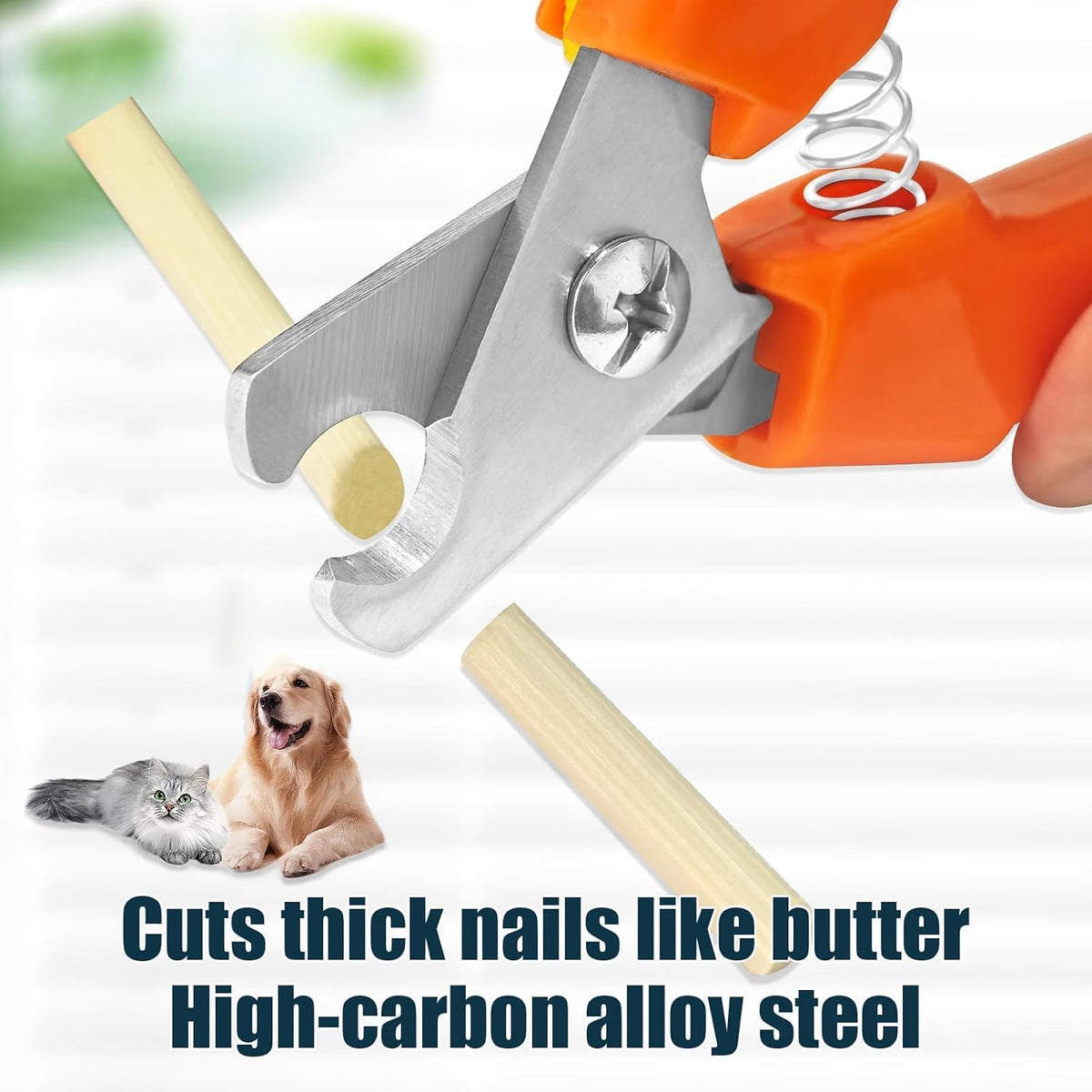 Dog Nail Trimmers #767C, Large and Small Breed Pet Nail Clippers – Essentials for Dogs - Oranges - image 3
