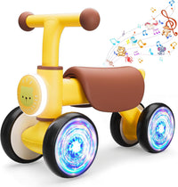 Balance Bike Toddler Outdoor Toys for 1 2 Year Old Girl Birthday Gifts – Fun for Kids & Family - Yellow