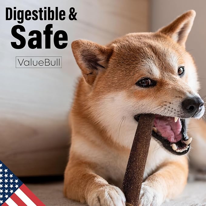ValueBull USA Collagen Sticks for Dogs, 6 Inch Jumbo Chews, Natural Long-Lasting Dog Treats, 100 Count Bulk Pack - Promotes Joint, Skin & Coat Health with Glucosamine and Chondroitin