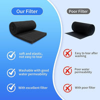 Aquarium Carbon Pad -Premium Cut to Fit Carbon Infused Filter Pad Media for Crystal Clear Water Fish Tank and Ponds (10.5x36in)
