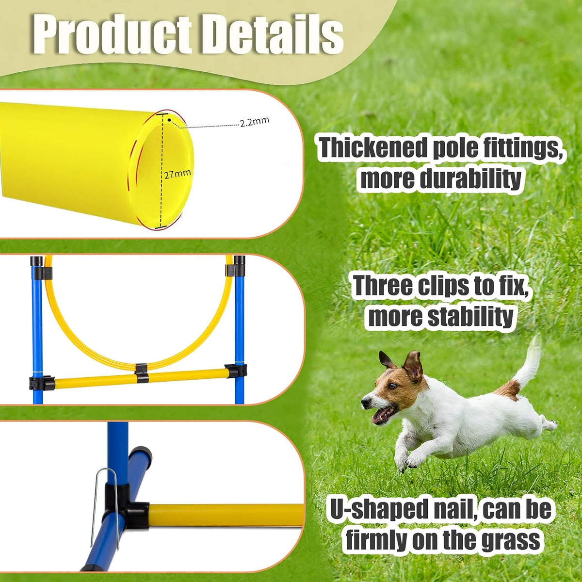 Dog Agility Course Backyard Set，Dog Agility Equipment - 10 PCS SET - image 2