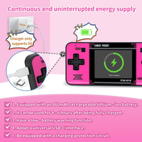 Handheld Game for Kids -Preloaded 220 Retro Video Games - Black+pink - image 3