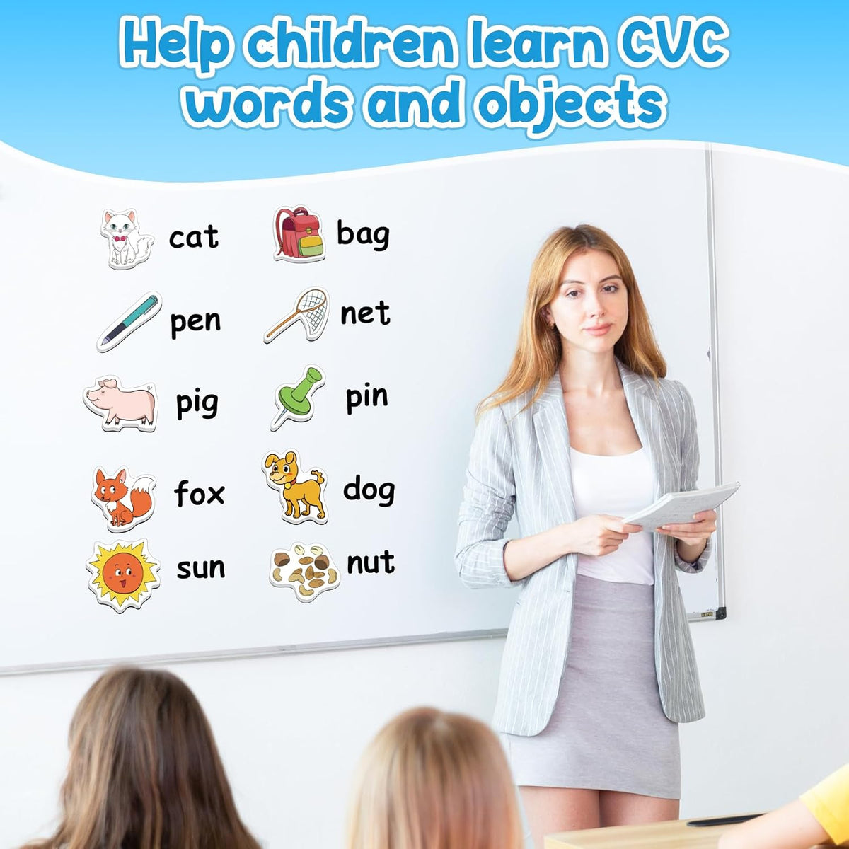 Kasfalci CVC Word Magnets for Toddlers 1-3 - CVC - image 2