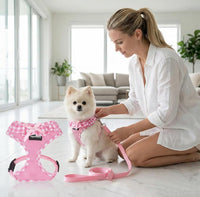 SuperBuddy Upgraded Soft Mesh Dog Harness - XS (Neck Girth 8.6"; Chest Girth: 11"-14") / Adorable Pink-2 - image 4