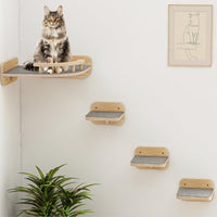Megidok Cat Wall Furniture Corner Climbing Shelf Perches - L