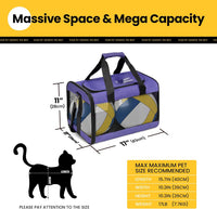 Conlun Cat Carrier Soft-Sided Pets Travel Carriers up to 15 Lbs - Purple / 17.0"L x 11.0"W x 11.0"H - image 2