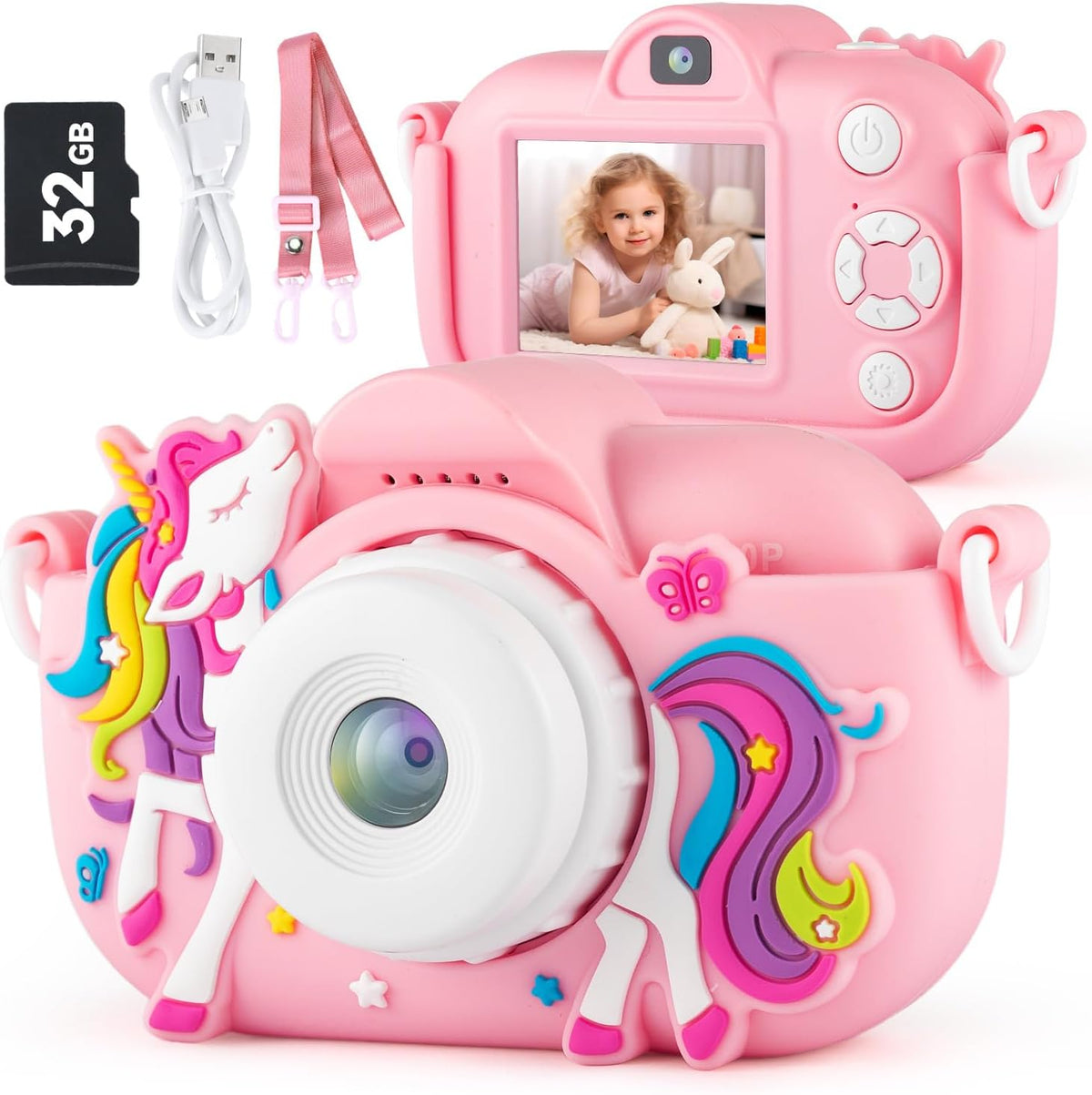 MAVOKIS Kids Camera Digital Camera for Age 3-8 - Pale Pink