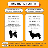 The Maxine One Medium Dog Carrier by Little Chonk | Dog Backpack Carrier for Medium Sized Breeds | Adjustable Front Facing Pet Carrier for Travel | Dog Hiking Backpack - Bark After Dark Black
