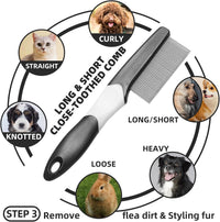 Pet Grooming Kit, Slicker Brush - A-Black - image 4