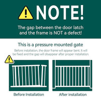 Babelio Metal Baby Gate, 29-48“ Auto Close Easy Install Pet Gate, Extra Wide Walk Thru Child Safety Gate, Pressure Mounted Dog Gate for Doorways & Stairs, with Y Spindle Rods, White