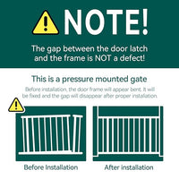 Babelio Baby Gate, 29-48 Inch Auto Close Pet Gate, Easy Install Pressure-Mounted Safety Gate, Extra Wide Pet Gate for Stairs and Doorways, 2 Pack White