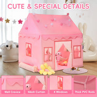 Large Kids Tent Playhouse Base Fabric with Star Lights - Pink - image 4