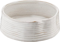 Fringe Studio Stoneware Pet Bowl, Off-White & Taupe Sand Color - Medium Bowl
