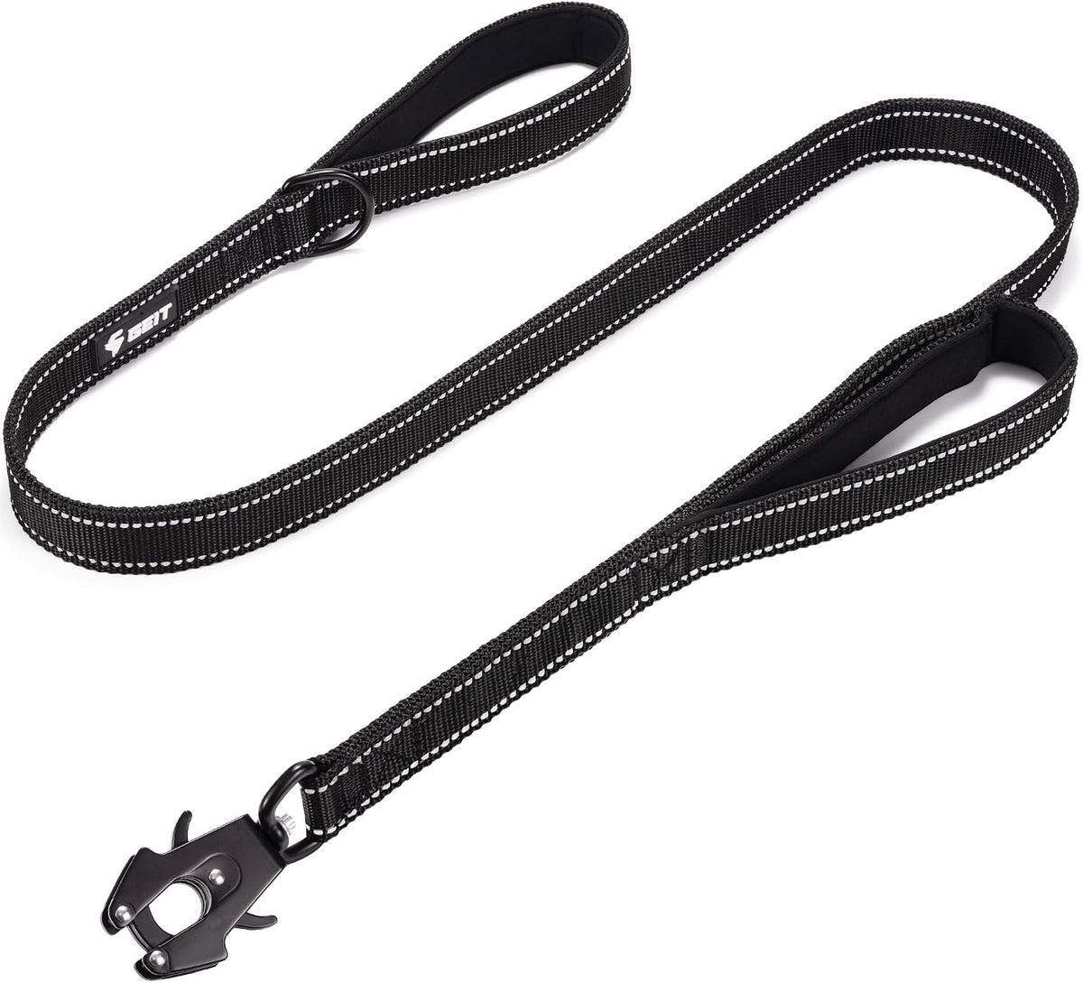2 Padded Handles Heavy Duty Dog Leash for Small Medium and Large Dogs – Essentials for Dogs - Black / 4 FT