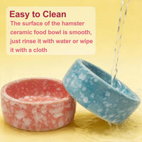 2 Pcs Hamster Food Bowl Guinea Pig Ceramic Water Bowl Small Animal - Multi-Color / 4Pcs:S - image 4