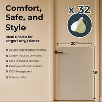 Heavy Duty Door Protector from Dog Scratching 16 x 30'' Transparent - 1 Pack / 36 x 20'' - image 2