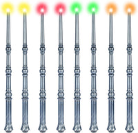 KingVows Light Up Magic Wizard Wand with 4 Color Lights & Sound - Silver