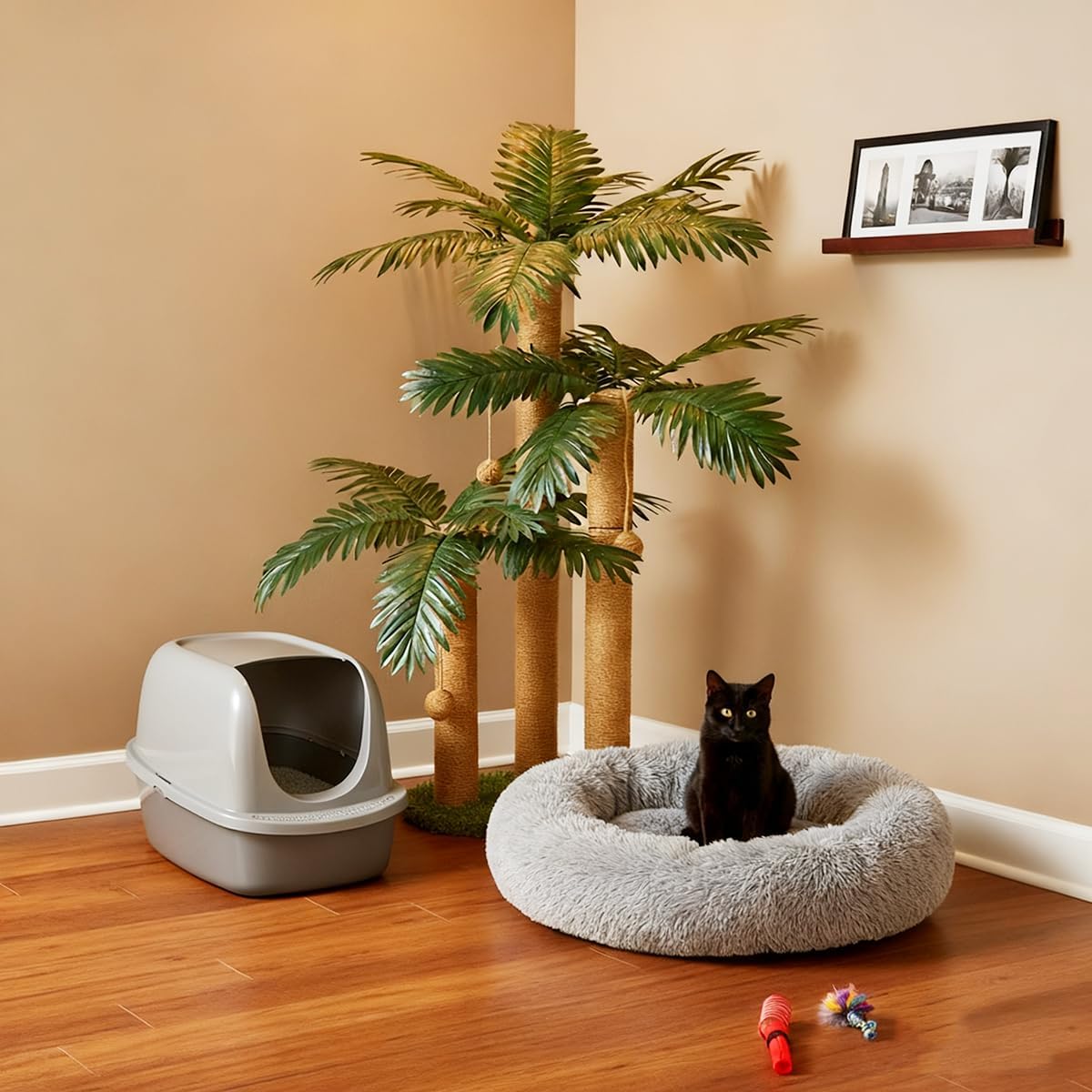 LEMONDA 31.5Inch Palm Tree Cat Scratching Post – Essentials for Cats - Palm Tree - image 2