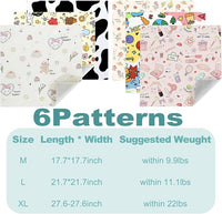 Cat Grooming Wrap, 2pcs [L+XL] Cat Restraint Wrap for Nail Clipping, Ear Cleaning, and Teeth Brushing, Self-Adherent, Anti-Bite, Anti-Scratch, Anti Scratch, Rabbit + Make-up