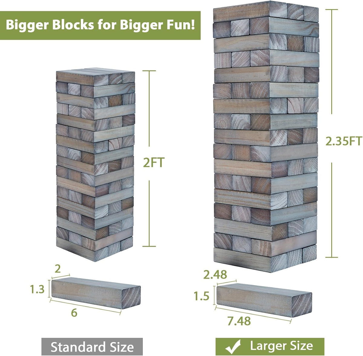 ApudArmis Giant Tumble Tower - XL-Over 5FT / Gray - image 2