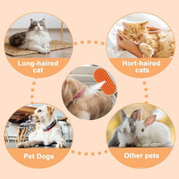 4-in-1 Cat Steam Brush Cat and Dog Anti-Static steam Brush with Spray for Massaging,cleaning,Shedding,Grooming,New Rechargeable Pet Grooming Brushes(cream khaki)