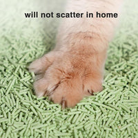 Cat Litter 12LB/2 Packs Dust-Free Clumping Tofu Cat Litter Quickly Absorb Odors Toilet Can Flush Into The Toilet Pure Natural tofu cat Litter (Green Tea)