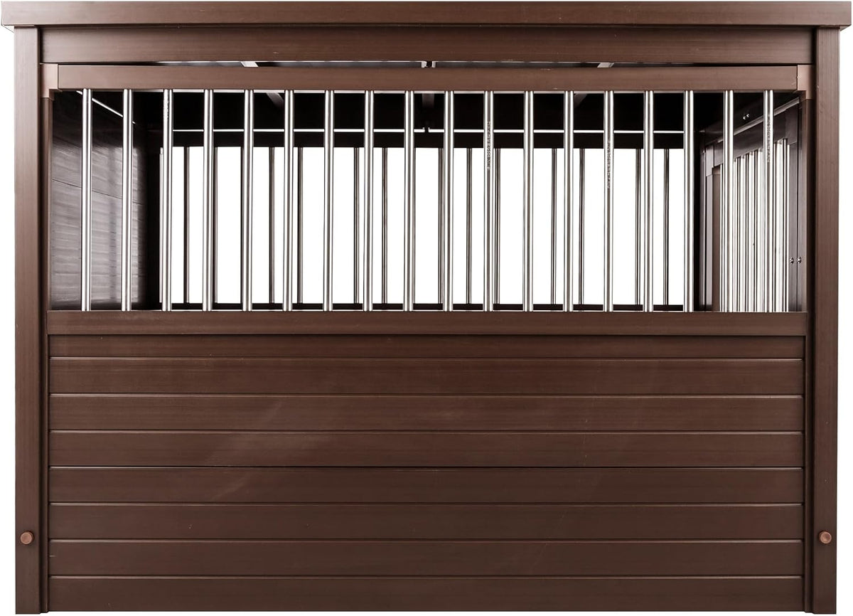 New Age Pet ECOFLEX Large Furniture Style Dog Crate & End Table - Russet / 42.6"L x 27.6"W x 30.9"H - image 3
