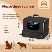 Cat Enclosed Travel Litter Box Kit with Lid Odorless Dustless - Large / L-Black - image 2