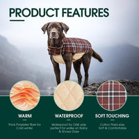 Kuoser Waterproof Dog Coat - Brown / 3X-Large (Pack of 1) - image 2