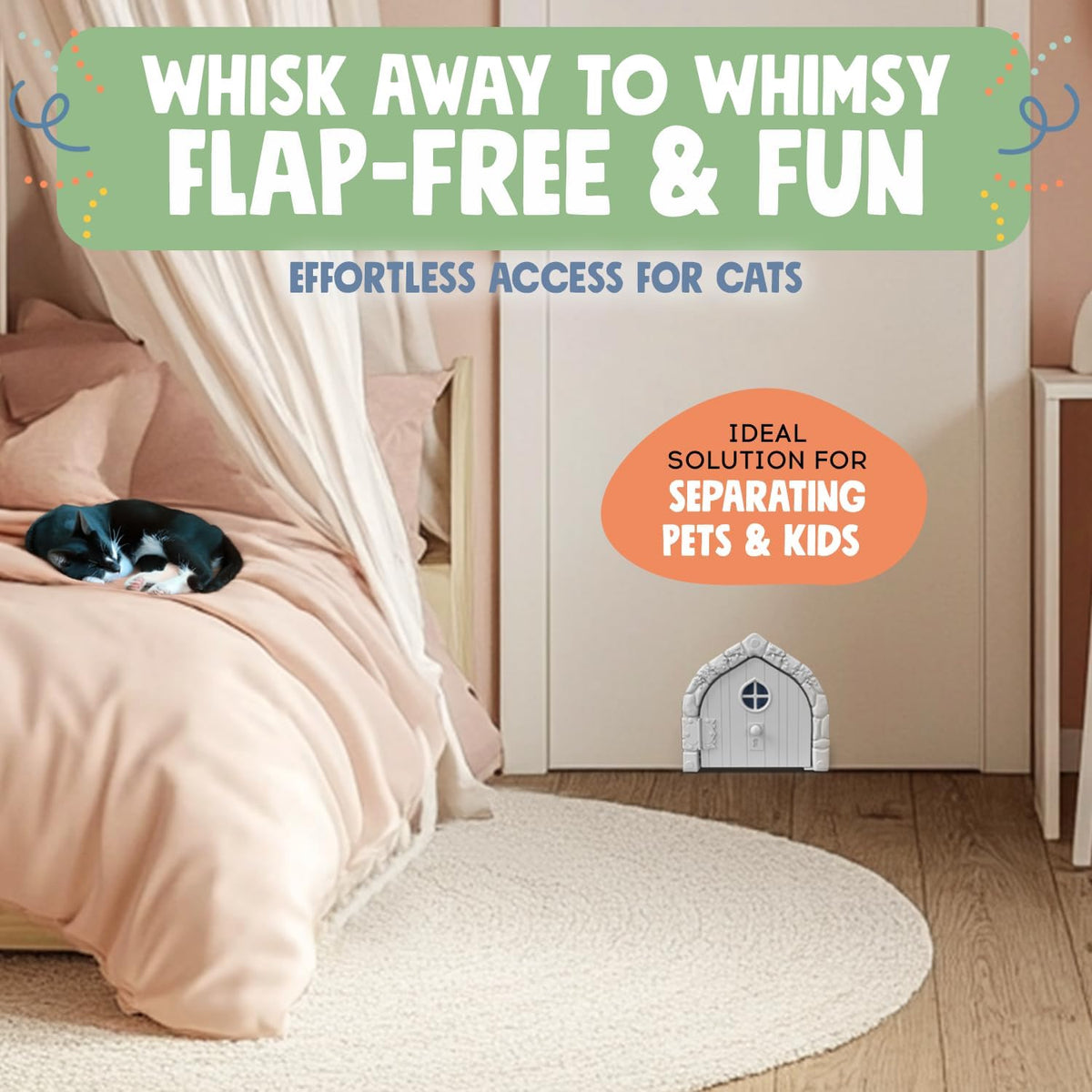 Fairy Door Interior Pet Door - White - image 4