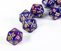 SmartDealsPro 10-Pack 20 Sided Dice D20 Polyhedral Dice for DND RPG - Glitter Blue-purple - image 4