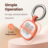 Pawaii Dog ID Tag, Silent Silicone QR Code Tag, Scan Alerts - Bright Red - image 4