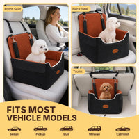 ALL GOOD PET SUPPLIES Dog Car Seat for Small/Medium Dogs Under – Essentials for Dogs - Black/Brown - image 4