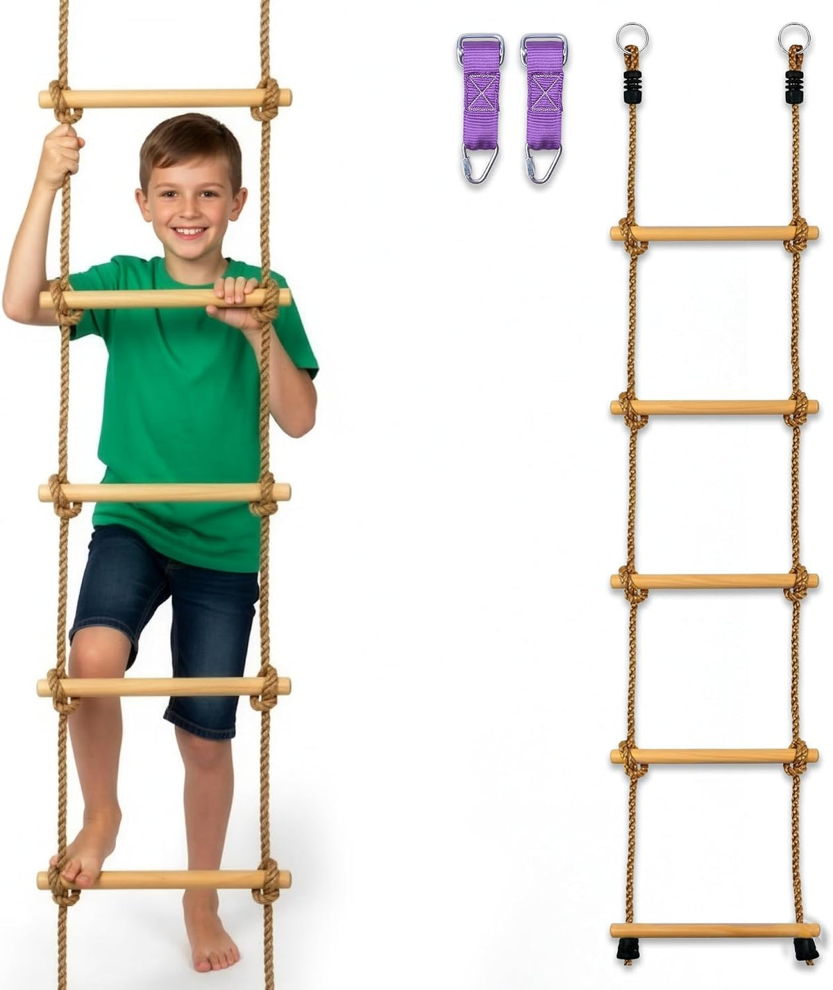 Wooden Rope Ladder for Kids