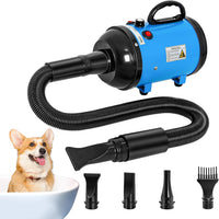 Dog Dryer for Large Dogs 5.2HP 3800W High Velocity Pet Hair Dryers – Essentials for Dogs - Blue