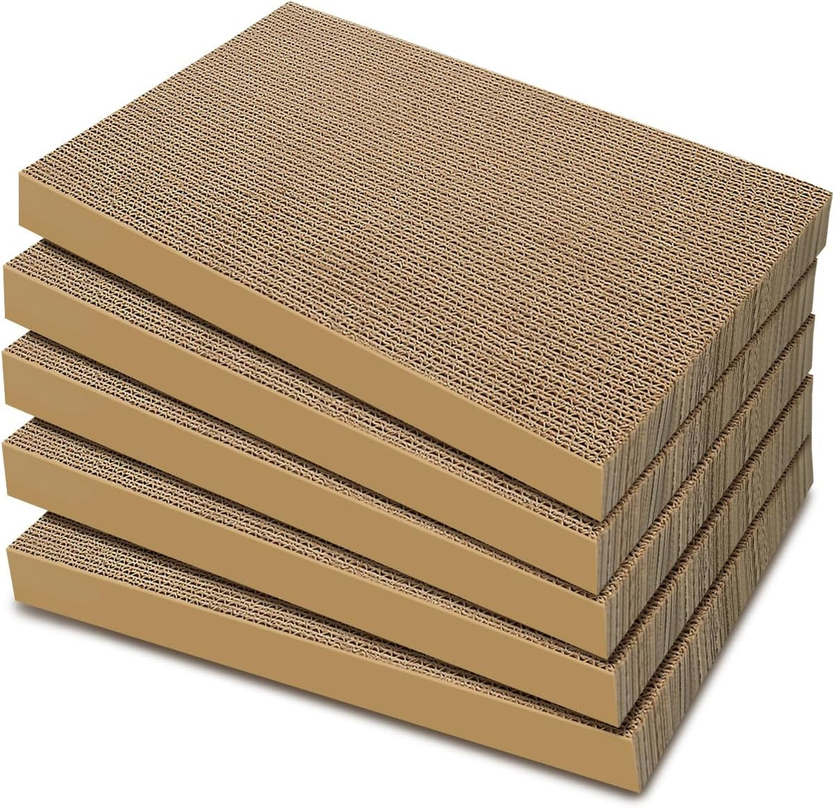 Cat Scratcher, 5 Packs in 1 Cardboard Box Cat Scratching Pad, Large – Essentials for Cats - 5 Packs Refill