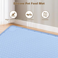 Cat Food Mat Extra Large Silicone Pet Bowl Mat 40''x28'' - Blue / 50"L x 35"W - image 3