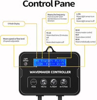 2100 GPH Wave Maker for Aquarium, Ultra Quiet DC 24V Fish Tank Powerhead with Strong Magnet Suction Base, Circulation Water Pump Wavemaker with Controller and LED Display for 30-70 Gallon Tank