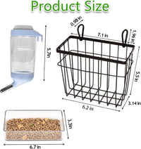 SANGLE SOPFFY Rabbit hay Feeder Small Animal Feeding Set with 350ml - black-3 - image 2