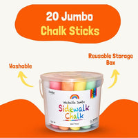 CocoNut Outdoor jumbo sidewalk chalk bucket with 40 thick chalk sticks in 7 colors - view 20
