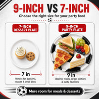 40 Pcs Basketball Plates and Napkins Set - Soccer - image 3