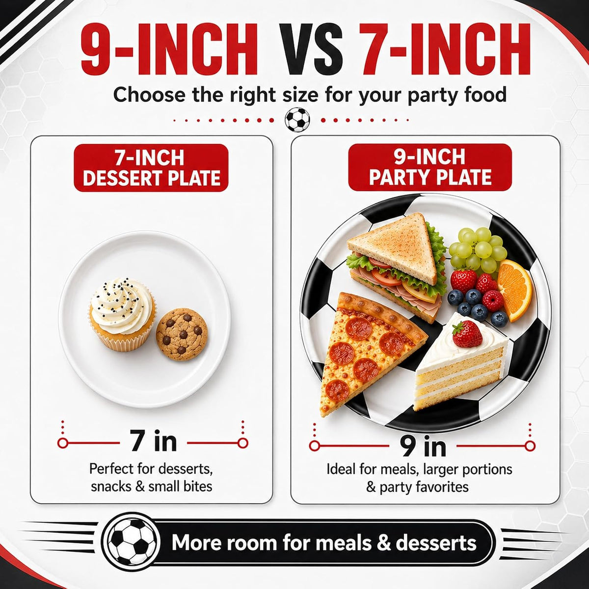40 Pcs Basketball Plates and Napkins Set - Soccer - image 3