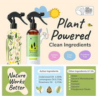 kin+kind Plant-Based Flea & Tick Spray for Dogs and Cats with Lemongrass - Essential for Flea & Tick Treatment - Flea Spray for Dogs and Cats - Pet Supplies 12 fl oz