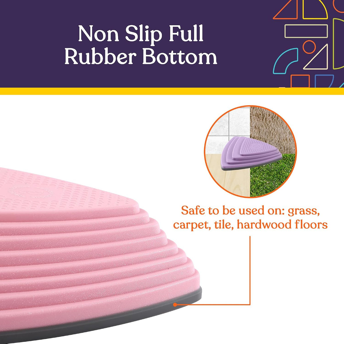 Special Supplies 10 piece rubber stepping stones for kids in bright colors - view 8